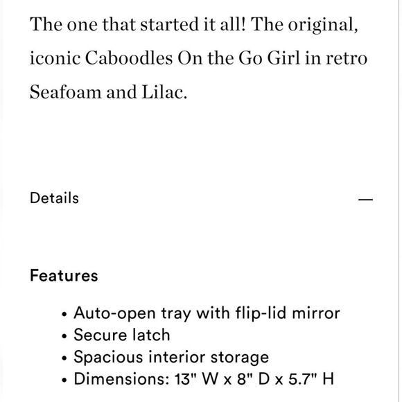 Caboodles On The Go Girl Makeup Vanity Case- Teal/Purple - Picture 6 of 8